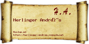 Herlinger András névjegykártya